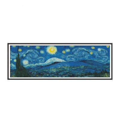 China All over the world NKF handcraft night panorama dmc threads 3d models starry sky landscape for cross stitch kit for sale