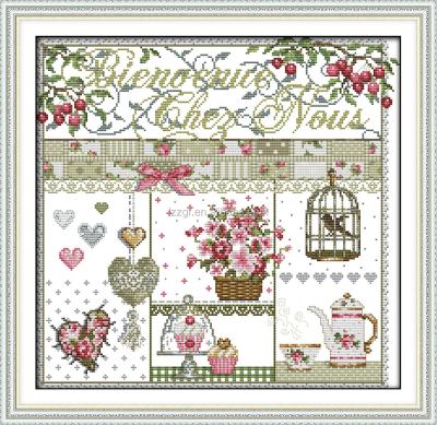 China Europe Pretty Home Life Embroidery Patterns No Frame Home Ornament Vintage Cross Stitch Patterns J268 for sale