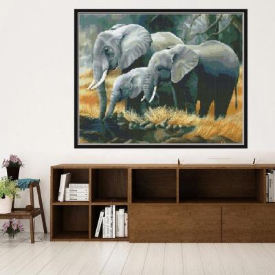 China Environmental materials NKF the family of elephants diamond painting square around the animal rhinestone for sale