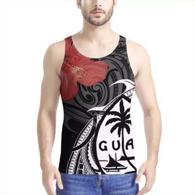 China 1 MOQ QUICK DRY Drop Shipping Guam LOGO Wholesale Gym Tribal Design Polynesian Samoan Casual Sleeveless Tank Top Bodybuilding Vest for sale