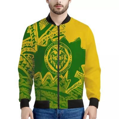 China Breathable Polynesian Samoan Tribal Design Leone High School Custom Made LOGO Mens Bomber Jacket for sale