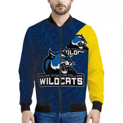 China Custom Wildcats LOGO Men Jacket Polynesian Samoan Tribal Design High Quality Breathable Factory Price for sale