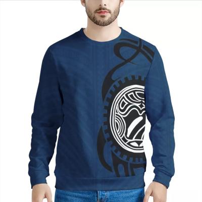 China Polynesian Tribal Print Anti-wrinkle Good Quality Mens Samoan Sweatshirts With Pocket Custom Mens Sweatshirts for sale