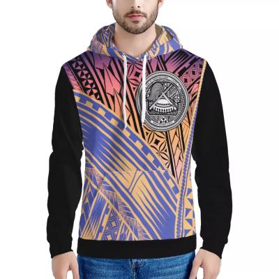 China 1 MOQ Factory Outlet Polynesian Polynesian Samoa Patchwork Design Ptinted Viable Tribal Design Mens Big Size Custom Men's Sweater Hoodies Fashion Sweater Hoodies for sale