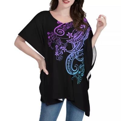 China Custom Anti-wrinkle Factory Price Polynesian Samoan Tribal Design Sweater Dress T-shirt Dresses Women Oversized Dress for sale