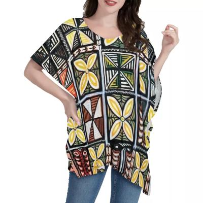 China Factory Outlet Design Anti-Wrinkle Sweater Custom Tribal Polynesian Samoan Dress Women Casual Comfortable Loose Dress for sale