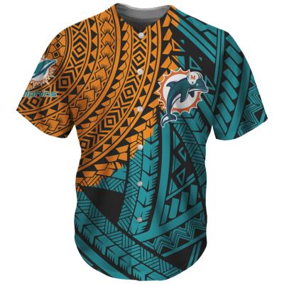 China Polynesian Tribal Apparel NFL Uniform Custom Made Team Knit Breathable Baseball Jersey Good Quality 2021 Promotional Baseball Design for sale