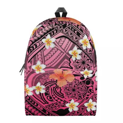 China Polynesia Samoa Hawaii Fashion Backpack Waterproof Hot Sale Traditional Tribal Custom Copy Flora Style Print Unisex Backpack On Request for sale