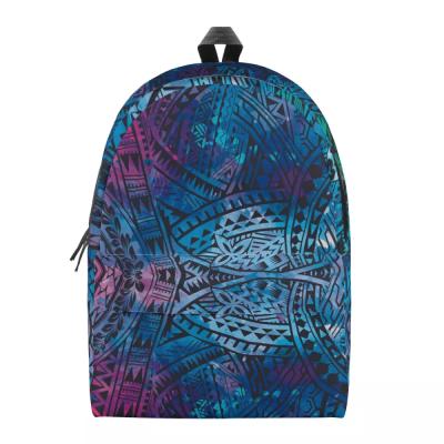 China Good Quality Polynesia Samoa Hawaii Fashion Backpack Waterproof Traditional Tribal Custom Print Flora Style Print Unisex Backpack On Request for sale