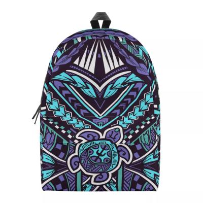 China Polynesia Samoa Hawaii Fashion Backpack Waterproof High Quality Traditional Tribal Custom Copy Flora Style Print Unisex Backpack On Request for sale