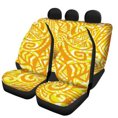 China 2021 Washable New Fashion Polynesian Samoa Tribal Printed Anti-Slip Car Seat Covers For Women And Men Custom Car Seat Covers Universal for sale