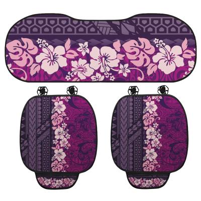 China 2021 New Arrivals Hibiscus Design Foam Seat Polynesian Samoan Tribal Massage Chair Washable Cushion Pad Office Back Massage Cushion for sale