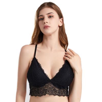 China QUICK DRY Adjustable Strap Bra Lace Bralette Underwear Night Wear Crop Top For Women for sale