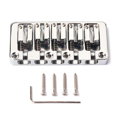 China Bass Factory Hot Selling 5-String Adjustable Bridge String 5-String Electric Bass Panel Bass Bridge Cord for sale