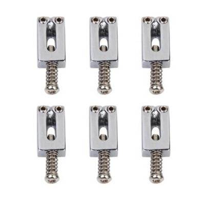 China Guitar 6 Pack Tremolo Bridge Saddles for Beginning and Electric Guitars Nickel Tremolo Guitar Bridge Saddle for sale