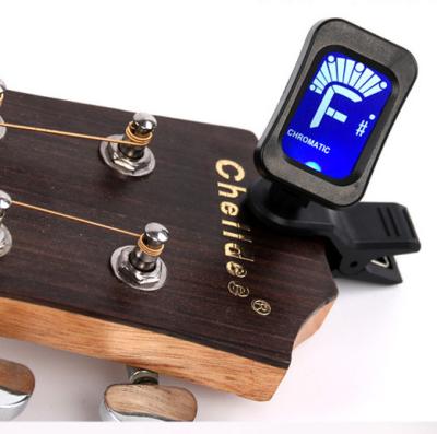 China Folk Ukulele Bass Violin Multifunction Excellence Guitar Tuner Accessories Blue Screen OEM Service Hot Selling Guitar Tuner for sale