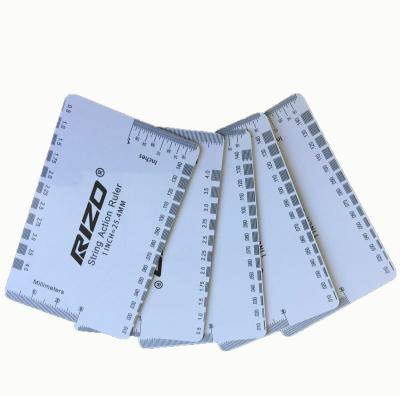 China GUITAR String Pitch Size Data Gauge String Action Ruler Guitar Measurement Card for sale