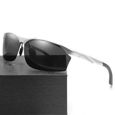 China Sports Sunglasses Magnesium Frame Aluminum Sunglasses Polarized 2021 Summer Windproof Men Driving Black Male Sun Glasses For Men Square UV400 for sale