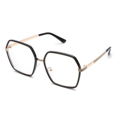 China Fashion New Style Luxury Fashion Brand Designer Optical Spectacle Eyeglass Frame Computer Glasses Blocking Light Blue Gold Eye Glasses for sale