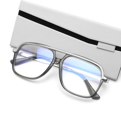 China High Quality Light Blue Oversized Women's River Women Optical Frames Fashion Vintage Glass Office Vintage Gaming Blue Blocking Men Computer for sale