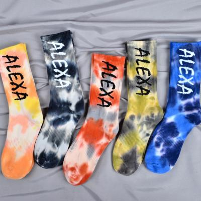 China DRZL-3883 Sport Link Dye Ankle Boots Men Women Fashion ALEXA Casual Crew Breathable Anklets Printed Multicolor for sale