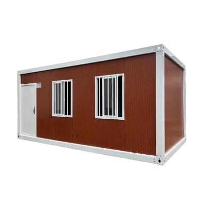 China Container Versand kundenspezifische Farbe Kleines modernes Prefab Haus 20ft 40 ft Modulares Prefabriziertes Containerhaus mit Dach zu verkaufen