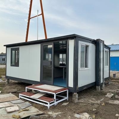 China Casa de contêiner expansível com banheiro e cozinha luxuosa 20ft 40ft fácil de instalar Edifício modular pré-fabricado à prova de vento à venda