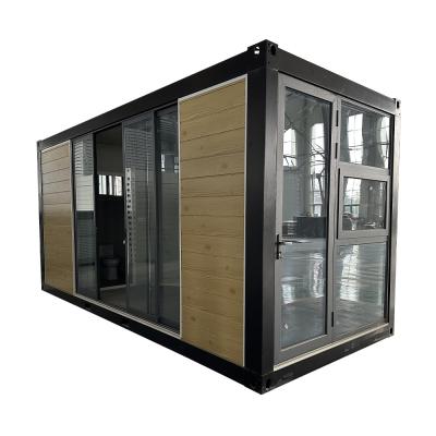 China Veiligheidsdeur Prefab Bedroom Flat Pack Container Huis met Scandinavisch ontwerp en modulair stalen huis Te koop