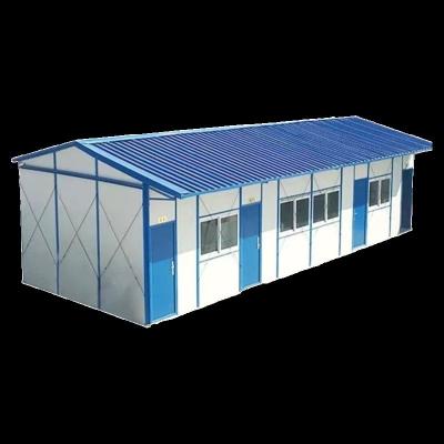 China Prefab Two Story House Construction Site Blue White Fast Assembly House Kit Window Aluminum Window Houses Poland for sale