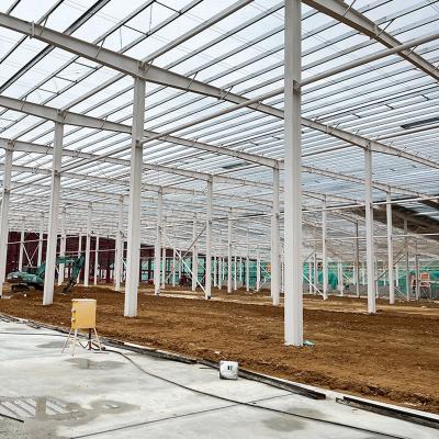 China Fast Building Galvanized Steel Frame Warehouse Commercial Prefabricated Building Light Steel Structure Recycle and Advantage for sale