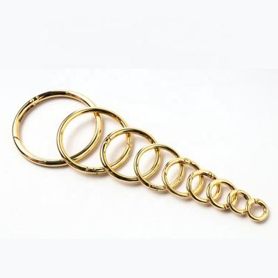 China Durable/washable/eco-friendly spring o-rings etc. Alloy Ring Spring Buckles Belt Strap Main Chain Buckles Luggage Sewing For Bag Opening Ring for sale