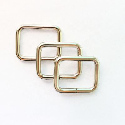 China Eco - Friendly Handbag Iron Frame Electroplate Square Adjuster Ring Bag Accessories for sale