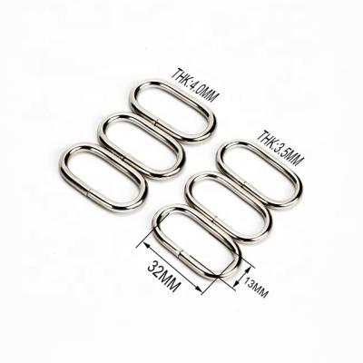 China 32Mm 13Mm Durable Handbag Strap Iron Buckle Sturdy And Durable Other Bag Parts And Accessories Metal Oval Ring for sale