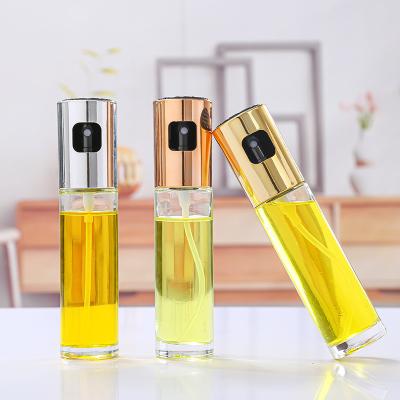 China Free Sample 100ml Household Products Stainless Steel Kitchen Oil Sprayer For Cooking Olive Oil Sprayer Mister Olive Spray Glass Bottle for sale