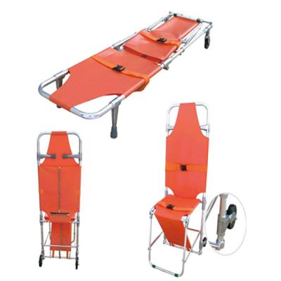 China Traditional Rescue Stretcher Emergency Folding Ambulance Stretcher Aluminum Evacuation Ladder Chair for sale