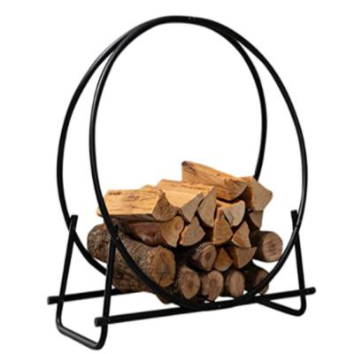 China Medium Round Steel Firewood Racks Heavy Duty Rack Log Holder Circle Cq157 for sale