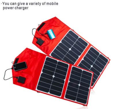 China High Efficiency Foldable Solar Panel Charger USB Port  PET Laminated 26W for sale