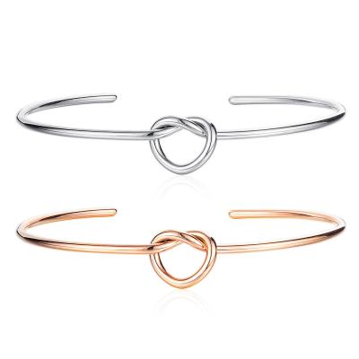 China New Simple Design TRENDY Open To Charm Stainless Steel Women Bangle Bracelet for sale