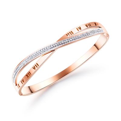 China FASHIONABLE Sensitive Hot Stainless Fasion Zircon Bracelets Women Luxury Bangles Accessories for sale