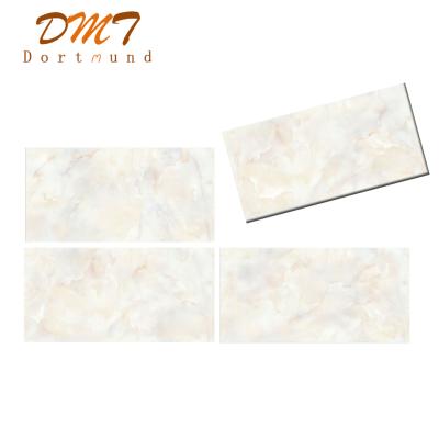 China Glazed Metallic Tiles Yellow Color 400*800mm Wear-resisting Modern Polished Ceramic Glazed Interior Tiles 2021 Hot Sale Factory for sale