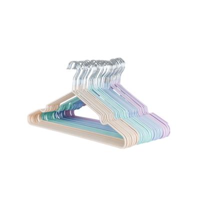 China Bathroom Manufacturers Direct Selling Wholesale PVC Coated Metal Coat Hangers for sale