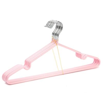 China Special bathroom e-commerce manufacturers wholesale a variety of color optional pvc coated non-slip metal coat hanger for sale