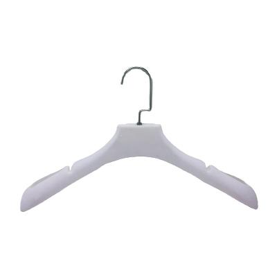 China Bathroom Manufacturers Lead Sales Hot Plastic Pants Rack White Heavy Duty Coat Hang Non Slip Coat Hangers for sale