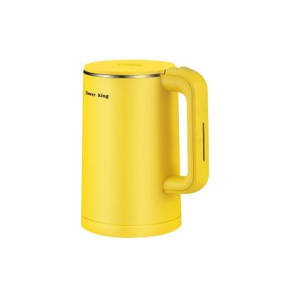 China High Quality 360 Degree Rotation Base Stainless Steel Yellow Electric Kettle With Tray Set Boiling Electric Kettle For Sale for sale