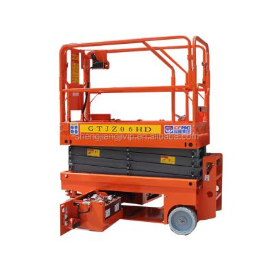 China Cheap Self Propelled Mobile Hydraulic Electric Scissor Working Platform 10m Self Propelled Scissor Lift for sale