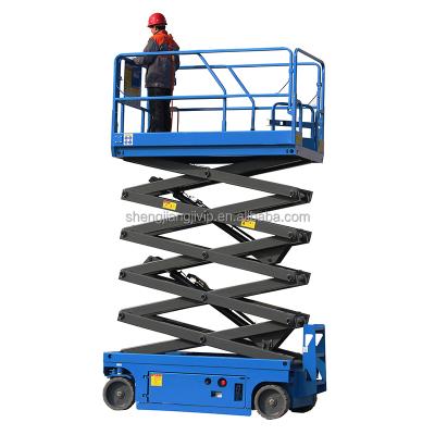 China 6-14m 350kg Self Propelled Hydraulic Mobile Hydraulic Scissor Ladder Automatic Lift Tables China for sale