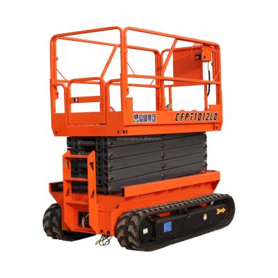 China World Class Brand Easy Operation Industrial Crawler Tracked Rough Terrain Automatic Scissor Lift Platform for sale