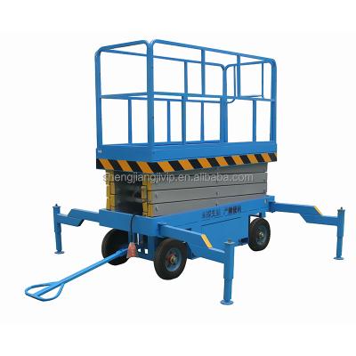 China Safety Convenience Four Wheels Portable Easy Mobile Scissor Lift 8-18m Electric Hydraulic Lift For Sale for sale