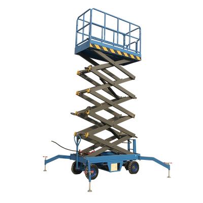 China Safety Easy Convenience Mobile Operation Trailer Mounted Electric Hydraulic Scissor Lift Aerial Work Platform For Rough Terrain for sale