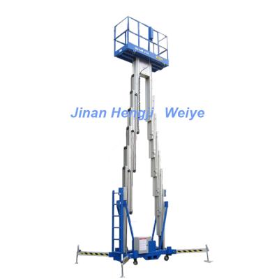 China Safety Easy Convenience Operation Hot Selling and Two Mast Hydraulic Person Lift High Quality Aluminum Single Vertical Man Lift for Sale for sale